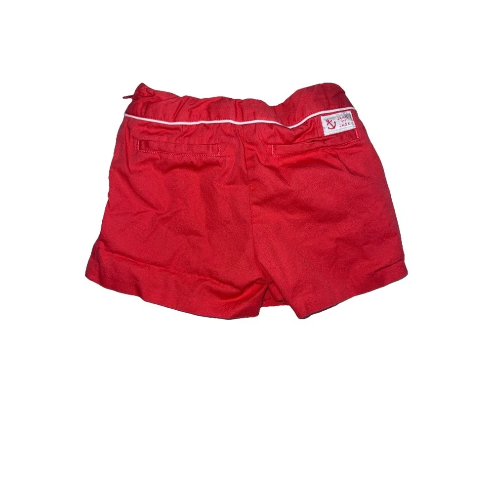 Janie And Jack Toddler Girls Coral Pink Shorts Side Zipper Piping Size 2T - Picture 2 of 5